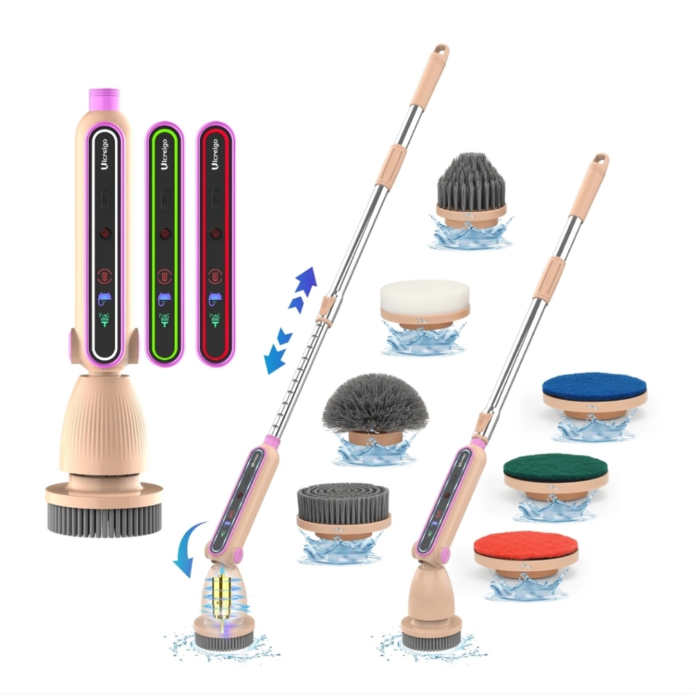Electric Spin Scrubber,Shower Scrubber,7 Heads Electric Scrubber
